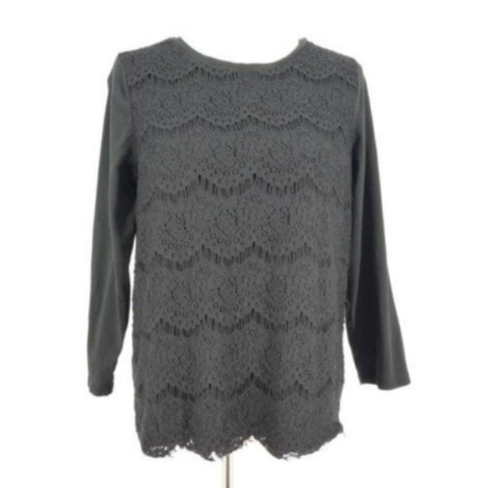 J Crew Lace front top